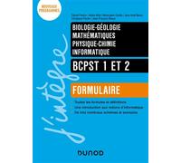 Formulaire BCPST 1 et 2 Biologie - Géologie - Maths - Physique-Chimie - Informatique - Daniel Fredon - Dunod - broché - Scolaire / Universitaire