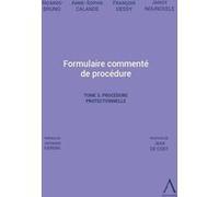 Formulaire commenté de procédure - Tome 3. La procédure protectionnelle Ricardo Bruno (Auteur), Jancy Nounckele (Auteur), Anne-Sophie Calande (Auteur), François Dessy (Auteur)