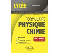 Formulaire Lycée - Physique-chimie - Les 3 années en 1 clin d'oeil - Vincent Lesieux - Ellipses - broché - Scolaire / Universitaire