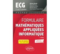 Formulaire Mathématiques appliquées - Informatique - ECG 1re et 2e années - Programme 2022