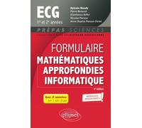 Formulaire Mathématiques approfondies - Informatique - ECG 1re et 2e années - Programme 2022
