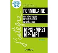 Formulaire Mpsi-Mp2i-Mp-Mpi - Mathématiques, Physique-Chimie, Informatique