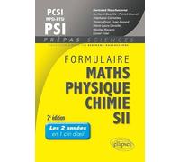 Formulaire PCSI-MPSI-PTSI PSI, mathématiques, physique-chimie, SII