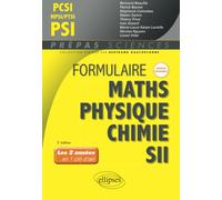 Formulaire Pcsi-Mpsi-Ptsi Psi, Mathématiques, Physique-Chimie, Sii