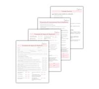 Formulaires de consentement, d'admission, de suivi et de consultation en espagnol | 75 paquets A1 21,6 x 27,9 cm 25 de chaque consentement, admission et suivi du client Signature de Depilación