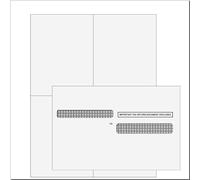 Formulaires d'impôt vierges W-2 et 1099 | Kit avec formulaires vierges 4-up, enveloppes et transmissions W-3 | Qté 10