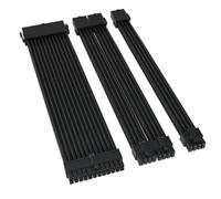 Formulamod Kit de câble d'alimentation d'extension PSU 18 AWG pour GPU/CPU, gestion 24 broches/(6 + 2) broches/(4 + 4) broches, 30 cm avec peignes de câble (noir)