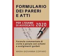Formulario Dei Pareri E Atti Per L'esame Di Avvocato 2020. Formule Commentate Di Civile E Penale Con Schemi E Svolgimenti Guidati
