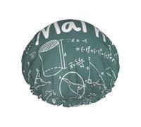 Formulas Formes Théorie Math Leçon Mots Imprimés Diverses Activités Bonnet de Douche Réutilisable Doux et Léger Bonnet de Bain Cheveux Longs