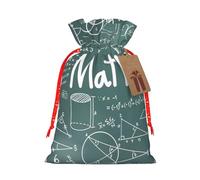 Formulas Formes Théorie Math Leçon Mots Imprimés Sacs Cadeau Sacs à Cordon Réutilisable Pour Célébrations d'Hiver Fêtes Favors Goodie Pochettes