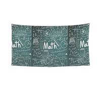 Formulas Formes Théorie Mathématiques Impression Mots Drôles Bannière de Fête Banderine Colorée Joyeux Anniversaire Décoration pour tous les âges