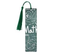 Formulas Shapes Theory Lot de 5 marque-pages en bois avec pompons, cadeaux pour homme et femme