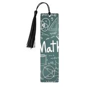 Formulas Shapes Theory Lot de 5 marque-pages en bois avec pompons, cadeaux pour homme et femme