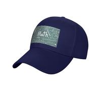 Formulas Shapes Theory Math Leçon Mot Print Casquette de baseball unisexe en coton réglable pour un usage quotidien décontracté en plein air, bleu marine, Taille unique