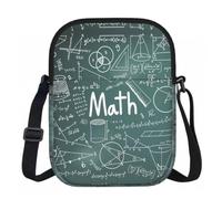 Formulas Shapes Theory Math Leçon Mots Imprimé Mots Sangle Réglable Oxford Sac à bandoulière Petit sac à main résistant à l'eau pour Voyage