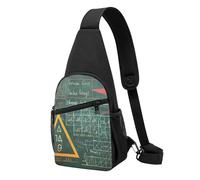Formulas Shapes Theory Math Leçon Sac poitrine imprimé mot Sac à bandoulière pour homme et femme Sac banane d'extérieur Sac banane Sac de randonnée Sac de sport, Noir , Taille unique, Sac à dos