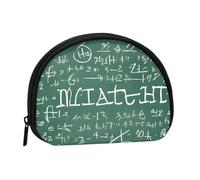 Formulas Shapes Theory Math Leçon Word Plein Format Imprimé Polyester Portable Mini Sac de Rangement Coquille Portefeuille Portefeuille Petit Portefeuille Shell Sac de Rangement, Noir , Taille unique