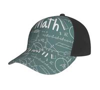 Formulas Shapes Theory Math Leçon Word Print Baseball Cap Mesh Summer Hat Outdoor Sports Quick-Dry Respirant Absorption de la Sudation Noir