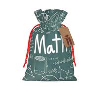 Formulas Shapes Theory Math Leçon Word Print Gift Bags Polyvalent Réutilisable Cordon de serrage Pochettes festives pour les fêtes Saison