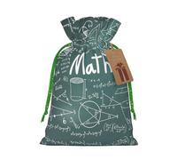 Formulas Shapes Theory Math Leçon Word Print Petite pochette avec cordon de serrage pour cadeaux, sac cadeau réutilisable, pour les fêtes et les cadeaux de fête