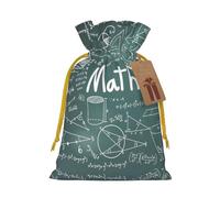 Formulas Shapes Theory Math Leçon Word Print Petite pochette avec cordon de serrage pour cadeaux, sac cadeau réutilisable, pour les fêtes et les cadeaux de fête