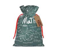 Formulas Shapes Theory Math Leçon Word Print Petite pochette avec cordon de serrage pour cadeaux, sac cadeau réutilisable, pour les fêtes et les cadeaux de fête