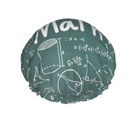 Formulas Shapes Theory Math Leçon Word Shower Caps Women Men Reusable Waterproof Antidérapant Quick Dry Hair Large Cap Long Short Hair