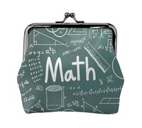 Formulas Shapes Theory Math Lesson Word Print Charm and Versatile Coin Purse Exquis Waterproof Kiss Lock Wallet for Keys Cards