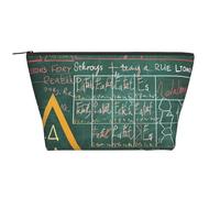 Formulas Shapes Theory Math Lesson Word Print Trousse de maquillage Trapézoïdale Organiseur de voyage Rangement élégant pour beauté et cadeaux pour femmes filles, Formulas Formes Théorie Math Leçon