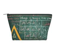 Formulas Shapes Theory Math Lesson Word Printed Travel Makeup Bag Trapeze Cosmetic Bag Makeup Case Organizer for Women, Noir , Taille unique, Trousse de maquillage