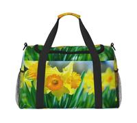 Formulas Shapes Theory Sac de voyage avec mots imprimés de leçons de mathématiques Grande capacité Sac de w nd pour femme et homme, Fleur de jonquille., One Size, Sac de voyage