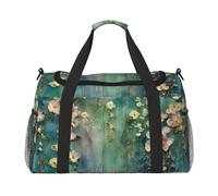 Formulas Shapes Theory Sac de voyage avec mots imprimés de leçons de mathématiques Grande capacité Sac de w nd pour femme et homme, Arbre floral en fleurs de lierre, One Size, Sac de voyage