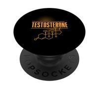Formule chimique de l'hormone de structure chimique de testostérone PopSockets PopGrip Adhésif