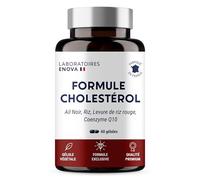 FORMULE CHOLESTÉROL | Ail Noir, Riz, Levure de riz rouge, Coenzyme Q10 | 60 Gélules | Fabriqué en France