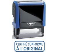 Formule commerciale trodat xprint certifié conforme à l'original empreinte 44x15mm encrage automatique rechargeable bleu