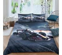 Formule de course Housse De Couette Pour Adultes Et EnfFourmis Housses De Couettes 3D Lutinrimé F1 Racing Avec Taies E Avec Fermeture À Glissière Parure De Lit Microfibr 3 Pièces King（220x240cm）