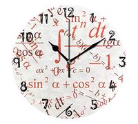 Formule De Physique Des Mathématiques d'Art Pendule Murale Décoratif Moderne Horloge de Mur Circulaire Silencieuse horloges pour Enfant Garçons Le Bureau à Domicile Salon Cuisine Chambre école Décor