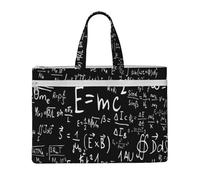 Formule de physique Loi E=Mc2,Sac à documents en toile avec fermeture éclair, sac fourre-tout, porte-documents pour l'école et le bureau