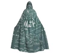 Formule Formes Théorie Math Leçon Mots Imprimés Cape à Capuche Adultes Cape Halloween Cape à Capuche Sorcière Magicien Cosplay Costumes pour Hommes Femmes