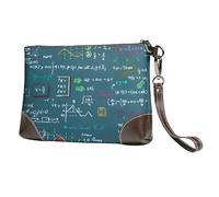 Formule mathématique imprimée,Sacs à Main en Cuir PU pour Femmes, Pochette à Fermeture éclair, Portefeuille, Sac à Main avec dragonne