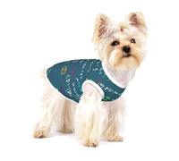 Formule mathématique imprimée,T-Shirt sans Manches en Coton pour Animaux de Compagnie, Gilet Respirant, Extensible et Doux,M