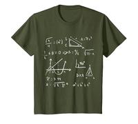 Formule Mathématiques Idée-Cadeau Mathématicien Prof Maths T-Shirt, Enfant, Olive, 6 Ans