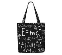 Formule physique loi E=Mc2，Sacs d'épicerie réutilisables, sacs fourre-tout de grande capacité, sac à bandoulière en toile