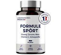 FORMULE SPORT • Puissance Endurance Articulations Récupération • Ginseng Curcuma Maca Vitamine C Ashwagandha • Complément Alimentaire Performance Physique 100% Naturel 60 Gélules • Fabriqué en France