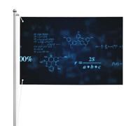 Formules de physique mathématique et de chimie brillantes,Drapeau de jardin, bannière décorative, drapeau double face, 2 x 3 pieds, pour extérieur et intérieur
