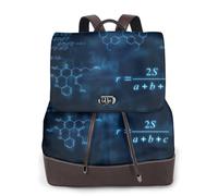 Formules de physique mathématique et de chimie brillantes,Sac à dos imperméable pour femme, sac à dos de voyage léger en cuir PU tendance