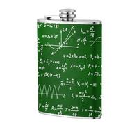 Formules et équations mathématiques,Flasque de poche plate de 8 oz en acier inoxydable 304, idéale pour les activités de plein air.