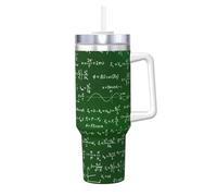 Formules et équations mathématiques,Gobelet isotherme Ice Bully de 40 oz avec poignée, couvercle et paille, en acier inoxydable, pour voiture ou café.