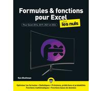 Formules et Fonctions pour Excel 2024 pour les Nuls - Ken Bluttman - First Interactive - broché - Manuel
