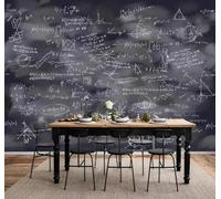 Formules Mathématiques Dessinées À La Main Sur Tableau Noir Art Créatif Papier Peint 3D Installation Facile Intissé Tapisserie Bureau Salon Canapé Chambre Décoration Murale-250cm×170cm